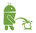 AndroidStickers.com Android Pissin on Apple
