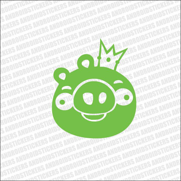 AndroidStickers.com Happy Pig King Decal